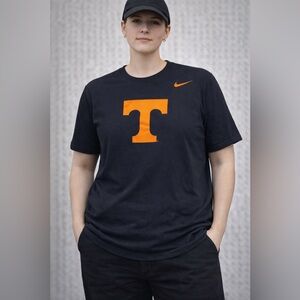 University of Tennessee “Power T” Nike Tee – Black/Orange, Size L (Athletic Cut)